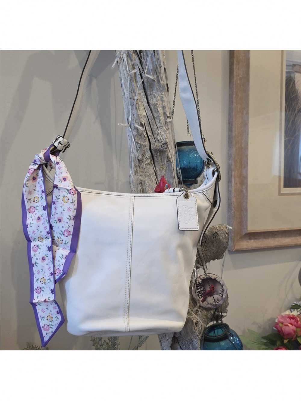 Coach Vintage White Bleeker Shoulder Bag